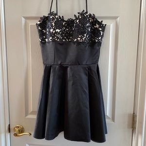 Black with lace short formal